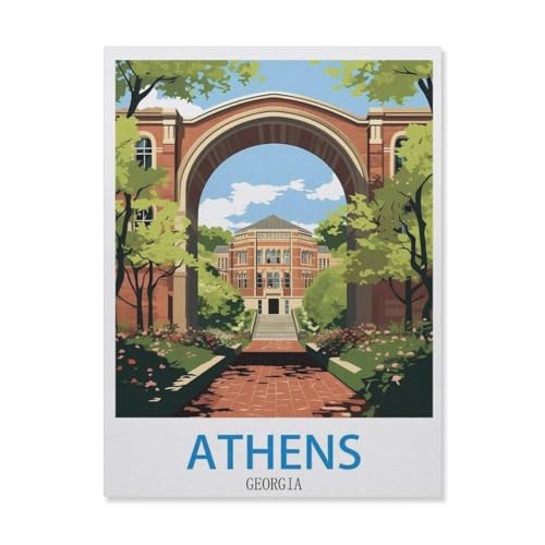 Athens, Georgia，Puzzles 1000 Teile für Erwachsene, Klassische Puzzle Jungen Mädchen Puzzle für Kinder Teenager Lernspiel Spielzeug（75x50cm）-DN31 von YYHMKBYY