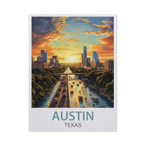 Austin Texas，Papier Puzzle 1000 Teile Spielzeug Für Erwachsene Dekompressionsspiel（50x70cm）-EU47 von YYHMKBYY