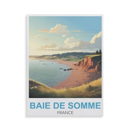 Baie De Somme Frankreich，1000 Teile, Puzzle Aus Holz Für Erwachsene Und Kinder Ab 12 Jahren, Lernspielzeug（75x50cm）-GQ97 von YYHMKBYY