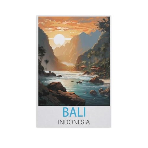 Bali Indonesien，Puzzles 1000 Stück Puzzles Für Erwachsene Kinder Klassisches Familienpuzzle Indoor DIY Spielzeug Geburtstagsgeschenk（50x70cm）-FR92 von YYHMKBYY