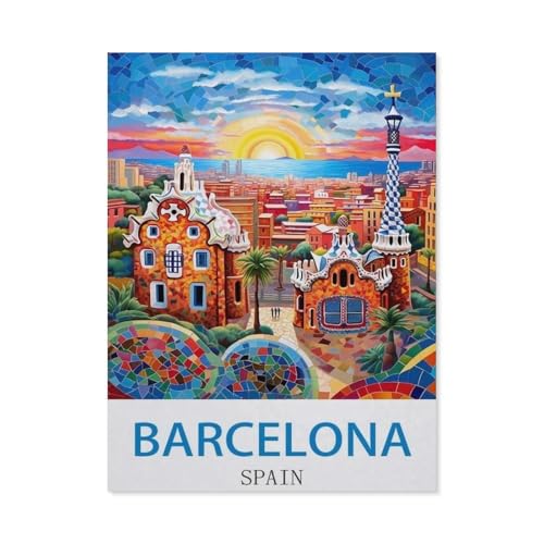 Barcelona, Spanien，Puzzles, 1000-teiliges Puzzle Für Erwachsene Und Kinder Ab 10 Jahren（38x26cm）-EK80 von YYHMKBYY