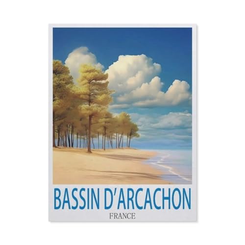 Bassin d'Arcachon, Frankreich，Puzzle 1000 Teile Holz Puzzle Geeignet Für Erwachsene Kinder Familien Stressabbau Puzzlespiele（75x50cm）-CO44 von YYHMKBYY