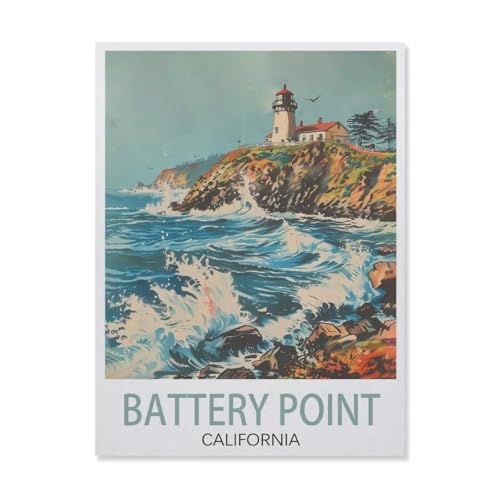 Battery Point, Kalifornien，Holz Puzzle 1000 Teile Spielzeug Für Erwachsene Dekompressionsspiel（75x50cm）-DP59 von YYHMKBYY