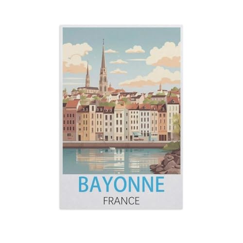 Bayonne Frankreich，Puzzles 1000 Teile für Erwachsene, Klassische Puzzle Jungen Mädchen Puzzle für Kinder Teenager Lernspiel Spielzeug（50x70cm）-FV45 von YYHMKBYY
