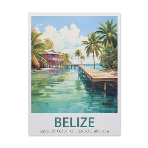 Belize, Ostküste von Zentralamerika，Puzzle 1000 Teile Erwachsene Kinde Spaß Lernspielzeug Geschenke（38x26cm）-EF69 von YYHMKBYY