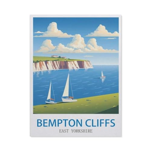 Bempton Cliffs, East Yorkshire，Papier Puzzle 1000 Teile Spielzeug Für Erwachsene Dekompressionsspiel（50x70cm）-DY38 von YYHMKBYY