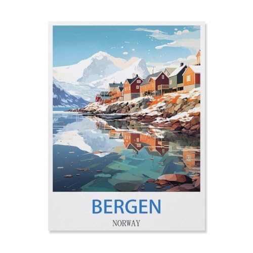 Bergen, Norwegen，Puzzles 1000 Stück Puzzles Für Erwachsene Kinder Klassisches Familienpuzzle Indoor DIY Spielzeug Geburtstagsgeschenk（75x50cm）-S28 von YYHMKBYY