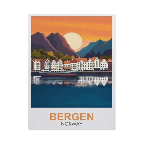Bergen Norwegen，Puzzle 1000 Teile Erwachsene Kinde Spaß Lernspielzeug Geschenke（75x50cm）-FB6 von YYHMKBYY