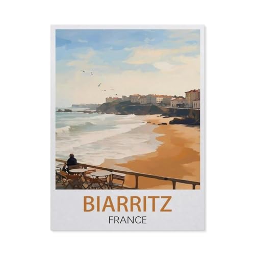 Biarritz Frankreich，Puzzles, 1000-teiliges Puzzle Für Erwachsene Und Kinder Ab 10 Jahren（38x26cm）-EU42 von YYHMKBYY