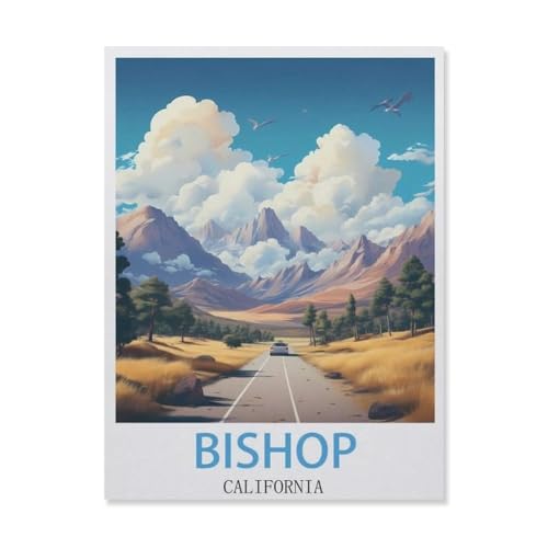 Bishop, Kalifornien，Puzzle 1000 Teile Holz Puzzle Geeignet Für Erwachsene Kinder Familien Stressabbau Puzzlespiele（75x50cm）-DM65 von YYHMKBYY