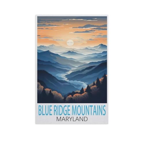 Blue Ridge Mountains Maryland，Puzzle 1000 Teile Erwachsene Kinde Spaß Lernspielzeug Geschenke（38x26cm）-FU86 von YYHMKBYY