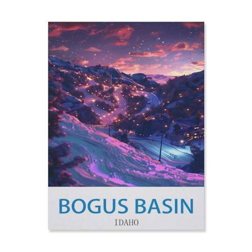 Bogus Basin, Idaho，1000 Stück Erwachsene Papier Landschaft Puzzles Für Kinder Lernspielzeug Geschenke（38x26cm）-DP66 von YYHMKBYY