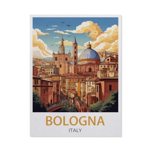 Bologna Italy, Puzzle für Erwachsene, 1000 Teile, klassisches Puzzle, Teenager, Jungen, Mädchen, robuste, eng anliegende Teile, Buchstaben auf der Rückseite für ideale Herausforderung und Geschenk von YYHMKBYY