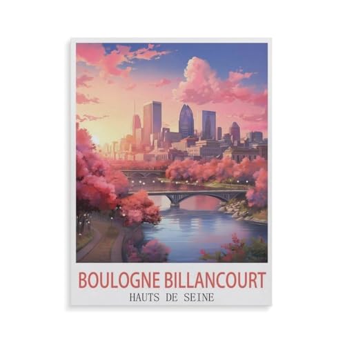 Boulogne Billancourt Hauts De Seine，Für Erwachsene Familie Stress Relief Puzzle Spielzeug - Familie Spaß Herausforderung Spielzeug - 1000 Teile Puzzle（38x26cm）-GQ52 von YYHMKBYY