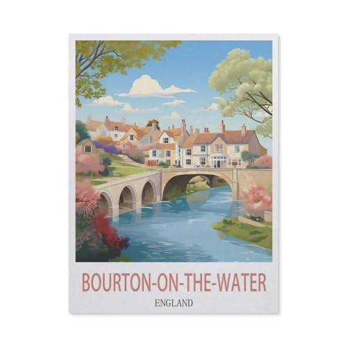 Bourton on The Water, England，Puzzle 1000 Teile Holz Puzzle Geeignet Für Erwachsene Kinder Familien Stressabbau Puzzlespiele（75x50cm）-DZ12 von YYHMKBYY