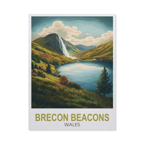 Brecon FB54 Beacons Wales, Puzzle, 1000 Teile, Papierpuzzle für Erwachsene, Kinder, Lernspielzeug, Familien-Dekompressionsspiel (38 x 26 cm) von YYHMKBYY