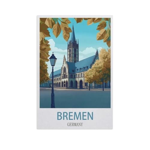 Bremen, Deutschland，Klassisches Puzzle 3D Puzzle DIY Kit Papier Spielzeug Einzigartiges Geschenk（50x70cm）-FY93 von YYHMKBYY