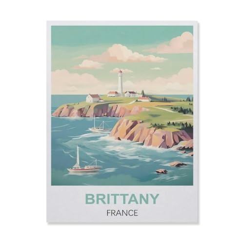 Bretagne Frankreich, für Kinder, 1000 Teile, Papier, Puzzle, Puzzle, DIY, lässig, für Erwachsene und Jugendliche, einzigartiges Geschenk (50 x 70 cm) -EP73 von YYHMKBYY