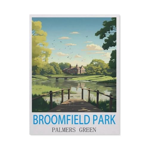 Broomfield Park, Palmers Green，Puzzle 1000 Teile Erwachsene Kinde Spaß Lernspielzeug Geschenke（50x70cm）-DL26 von YYHMKBYY