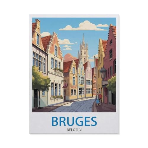 Brügge, Belgien，1000 Stück Erwachsene Holz Landschaft Puzzles Für Kinder Lernspielzeug Geschenke（75x50cm）-EK92 von YYHMKBYY