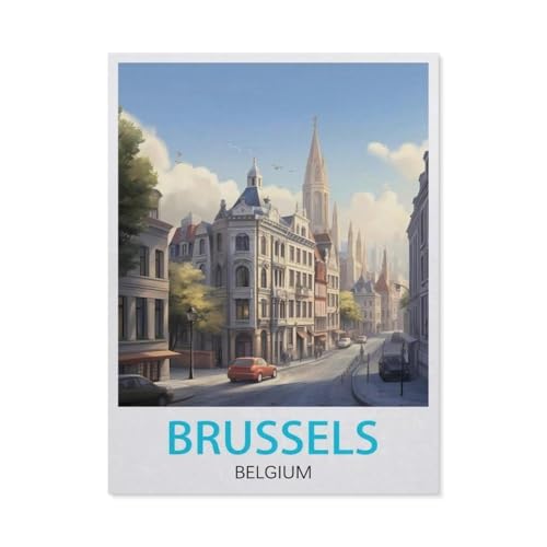 Brüssel Belgien，Papier Puzzle 1000 Teile Spielzeug Für Erwachsene Dekompressionsspiel（50x70cm）-EV93 von YYHMKBYY
