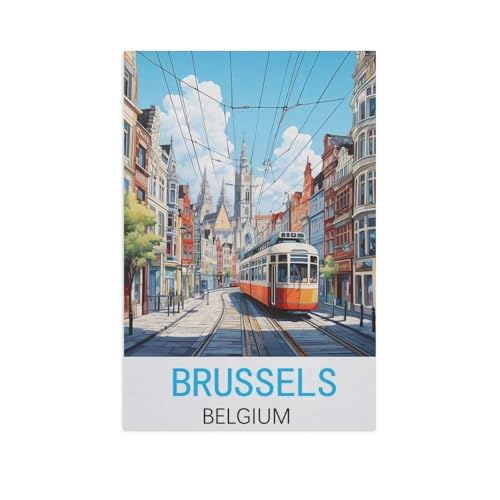 Brüssel Belgien，Papier Puzzle 1000 Teile Spielzeug Für Erwachsene Dekompressionsspiel（50x70cm）-FU5 von YYHMKBYY