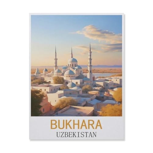 Buchara-Stadt in Usbekistan, Puzzle, 1000 Teile, Holzpuzzle, geeignet für Erwachsene, Kinder, Familien, Stressabbau, Puzzle-Spiele (75 x 50 cm), FL13 von YYHMKBYY