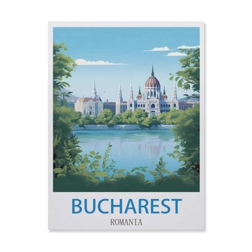 Bukarest, Rumänien, 1000 Teile Puzzle für Erwachsene, Kinder, Jugendliche, Intelligenz, Stressabbau, Unterhaltung, Papier, Spielzeug, Basteln, Geburtstag (50 x 70 cm) -EE100 von YYHMKBYY