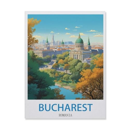 Bukarest, Rumänien，Puzzles 1000 Teile für Erwachsene, Klassische Puzzle Jungen Mädchen Puzzle für Kinder Teenager Lernspiel Spielzeug（75x50cm）-EI47 von YYHMKBYY