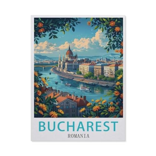 Bukarest Rumänien，Puzzles, 1000-teiliges Puzzle Für Erwachsene Und Kinder Ab 10 Jahren（38x26cm）-BQ93 von YYHMKBYY