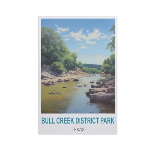 Bull Creek District Park, Texas，Puzzle 1000 Teile für Erwachsene, Klassische Puzzle Teenager Jungen Mädchen Puzzle Puzzles Spiele Pädagogisches Geschenk Home Decor（50x70cm）-GH17 von YYHMKBYY