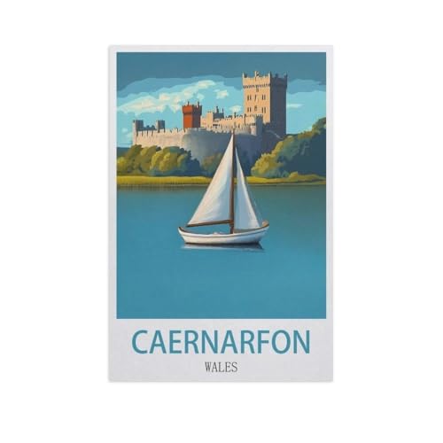 Caernarfon, Wales，Puzzles, 1000-teiliges Puzzle Für Erwachsene Und Kinder Ab 10 Jahren（75x50cm）-FX68 von YYHMKBYY