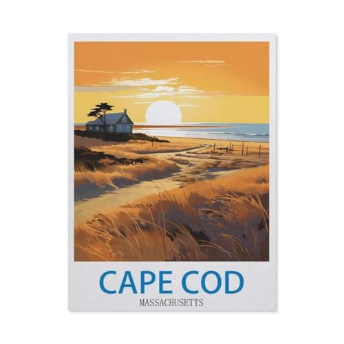 Cape Cod, Massachusetts，Puzzle 1000 Teile Holz Puzzle Geeignet Für Erwachsene Kinder Familien Stressabbau Puzzlespiele（75x50cm）-EB31 von YYHMKBYY