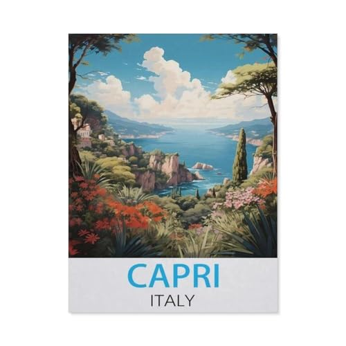 Capri, Italien Vintage-Reiseposter，Puzzle 1000 Teile Erwachsene Kinde Spaß Lernspielzeug Geschenke（50x70cm）-CH91 von YYHMKBYY