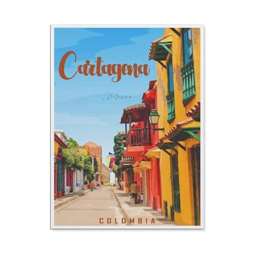 Cartagena Kolumbien Straße，3D Puzzle 1000 Stück, Holz Montiert DIY Puzzle Montage Spielzeug Für Kinder, Holz Puzzle Holz Geschenk（75x50cm）-BL13 von YYHMKBYY