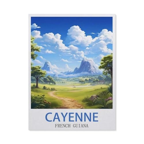 Cayenne Französisch-Guayana，Papier Puzzle 1000 Teile Spielzeug Für Erwachsene Dekompressionsspiel（38x26cm）-GP31 von YYHMKBYY