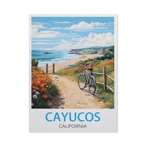 Cayucos Kalifornien，Puzzle 1000 Teile Holz Puzzle Geeignet Für Erwachsene Kinder Familien Stressabbau Puzzlespiele（75x50cm）-EZ53 von YYHMKBYY