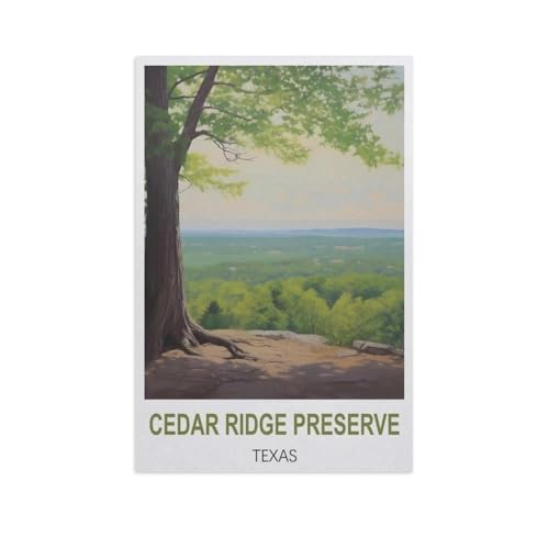 Cedar Ridge Preserve, Texas，Puzzles 1000 Teile für Erwachsene, Klassische Puzzle Jungen Mädchen Puzzle für Kinder Teenager Lernspiel Spielzeug（38x26cm）-GH19 von YYHMKBYY