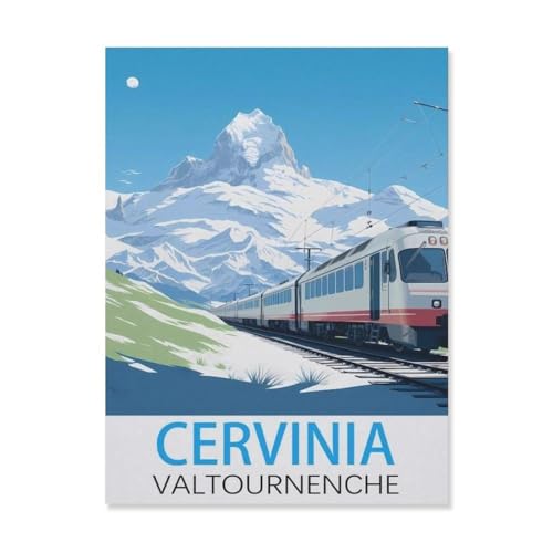 Cervinia Valtournenche Puzzle, 1000 Teile, klassisches Puzzle, Lernspiele, Spielzeug, bestes Geschenk für Erwachsene und Kinder (50 x 70 cm), FL9 von YYHMKBYY
