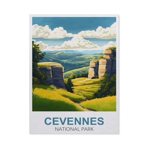 Cévennes Nationalpark Frankreich，Papier Puzzle 1000 Teile Spielzeug Für Erwachsene Dekompressionsspiel（38x26cm）-FC44 von YYHMKBYY