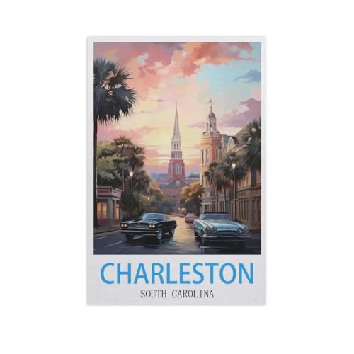 Charleston, South Carolina，Holz Landscape Puzzle, Jigsaw Puzzles 1000 Pieces, for Adult Kids Decompression Puzzle Nice Gifts（75x50cm）-GI74 von YYHMKBYY