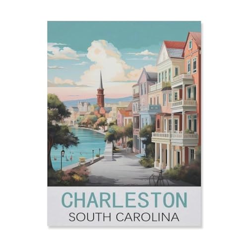 Charleston, South Carolina，Puzzle 1000 Teile,Intellektuelle Entwicklung Pädagogisches Nach Hause Interessante Dekompression Brain Challenge Puzzle Für Jugendliche Kinder（50x70cm）-FM4 von YYHMKBYY