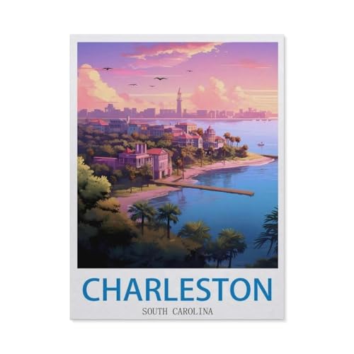 Charleston, South Carolina，Puzzle 1000 Teile Holz Puzzle Geeignet Für Erwachsene Kinder Familien Stressabbau Puzzlespiele（75x50cm）-EE16 von YYHMKBYY
