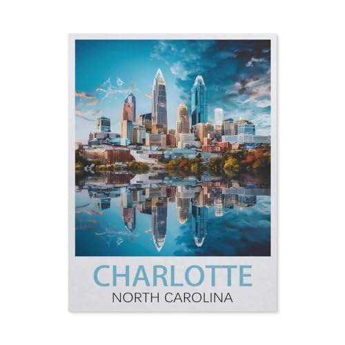 Charlotte North Carolina, Puzzle, 1000 Teile, Teenager, Kinder, Unterhaltungsspielzeug, Gehirn-Herausforderung, Puzzle (50 x 70 cm), EW70 von YYHMKBYY