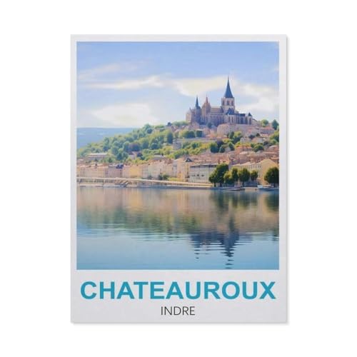 Chateauroux Indre，Puzzles 1000 Teile für Erwachsene, Klassische Puzzle Jungen Mädchen Puzzle für Kinder Teenager Lernspiel Spielzeug（75x50cm）-GP25 von YYHMKBYY