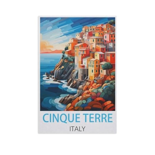 Cinque Terre Italien，Puzzle 1000 Teile Holz Puzzle Geeignet Für Erwachsene Kinder Familien Stressabbau Puzzlespiele（75x50cm）-FP65 von YYHMKBYY