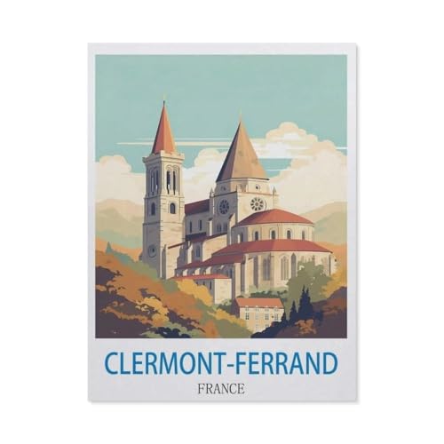 Clermont-Ferrand, Frankreich，Puzzle 1000 Teile Erwachsene Kinde Spaß Lernspielzeug Geschenke（38x26cm）-DZ92 von YYHMKBYY