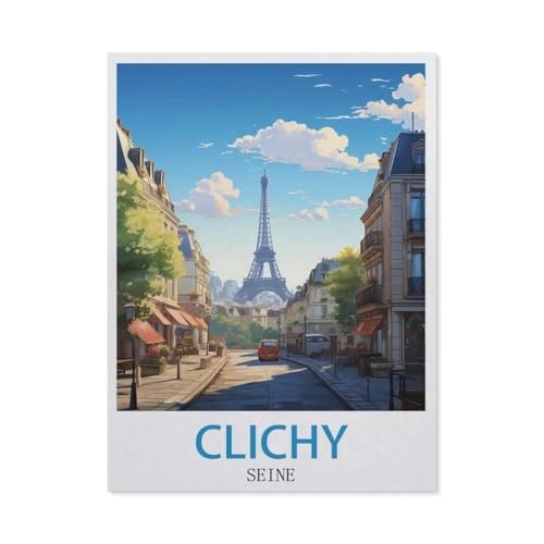 Clichy Seine，Puzzle 1000 Teile für Erwachsene, Klassische Puzzle Teenager Jungen Mädchen Puzzle Puzzles Spiele Pädagogisches Geschenk Home Decor（50x70cm）-GP23 von YYHMKBYY