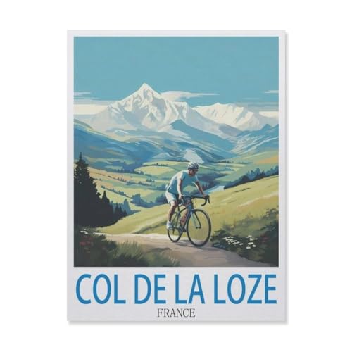 Col De La Loze Frankreich, Holz-Puzzle, 1000 Teile, Spielzeug für Erwachsene, Dekompressionsspiel (75 x 50 cm), FD76 von YYHMKBYY
