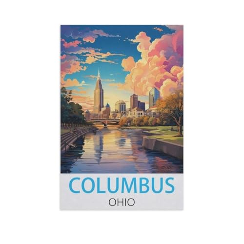 Columbus Ohio，Puzzles, 1000-teiliges Puzzle Für Erwachsene Und Kinder Ab 10 Jahren（75x50cm）-FV46 von YYHMKBYY